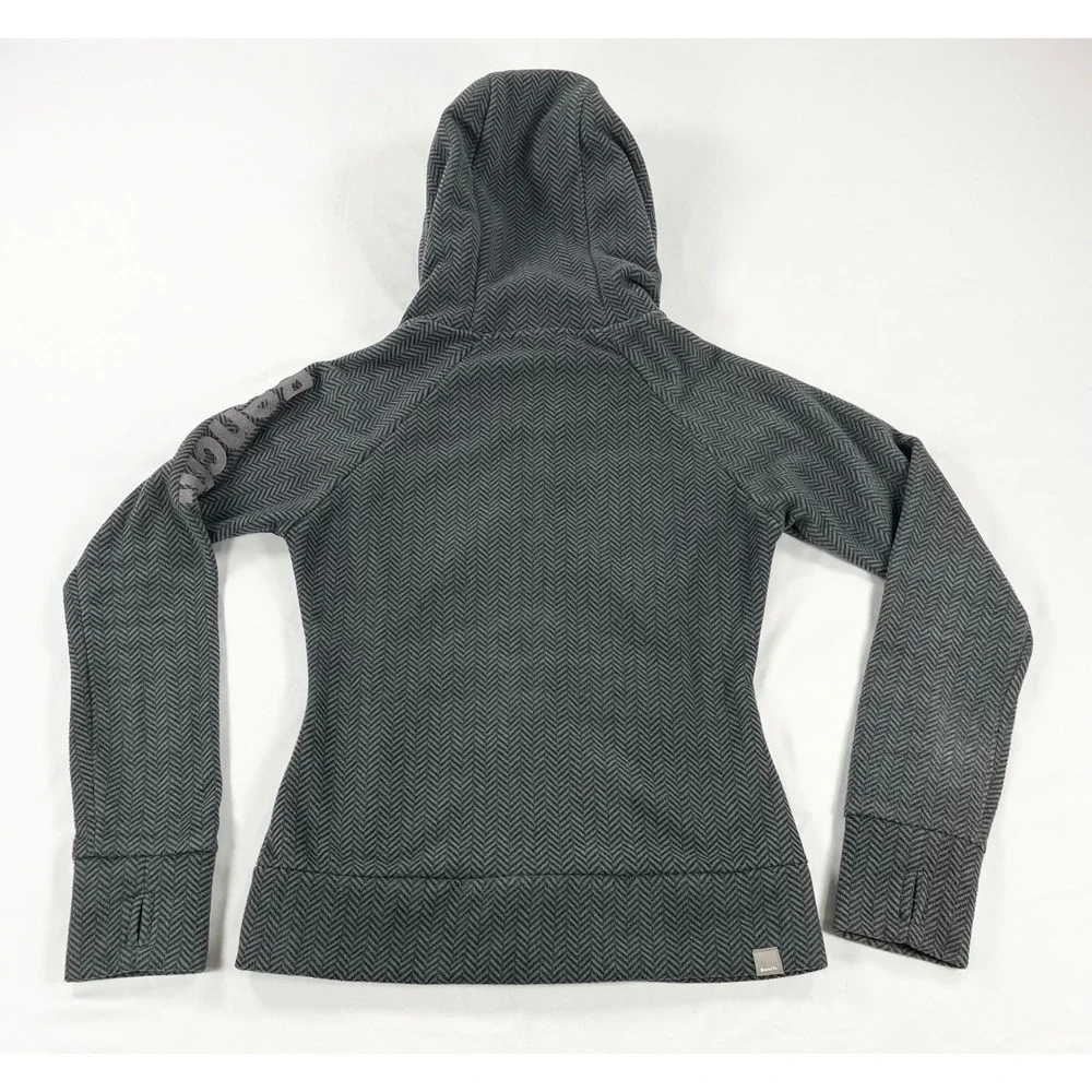 Bench Slinker II Herringbone Fleece Jacket‎ Womens XS Gray Hooded Gorpcore Coat